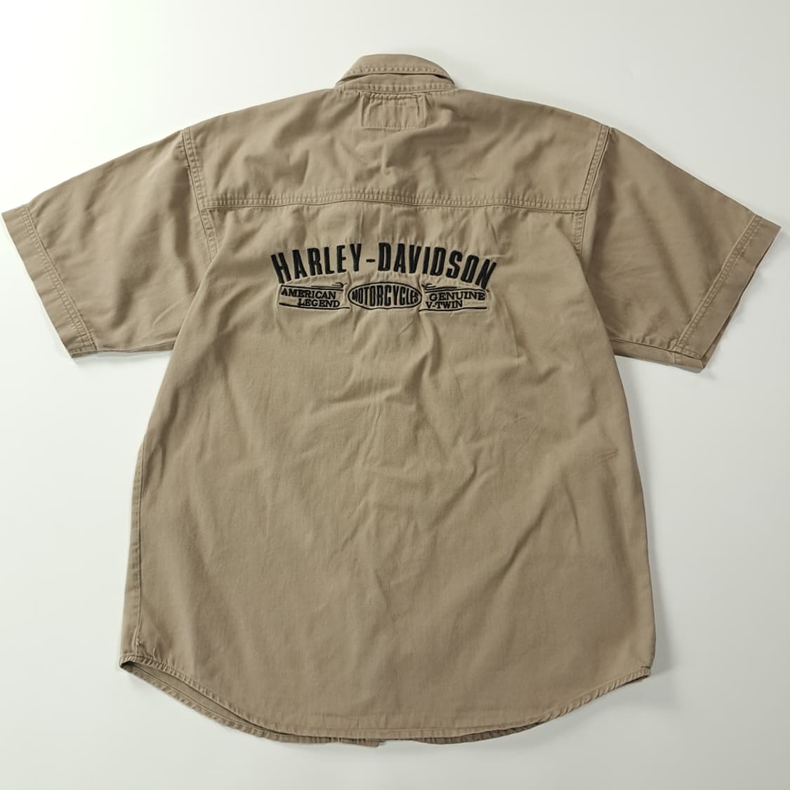 CK230 S 할리데이비슨 90s 샌드베이지 반팔 셔츠 남방 상품이미지5
