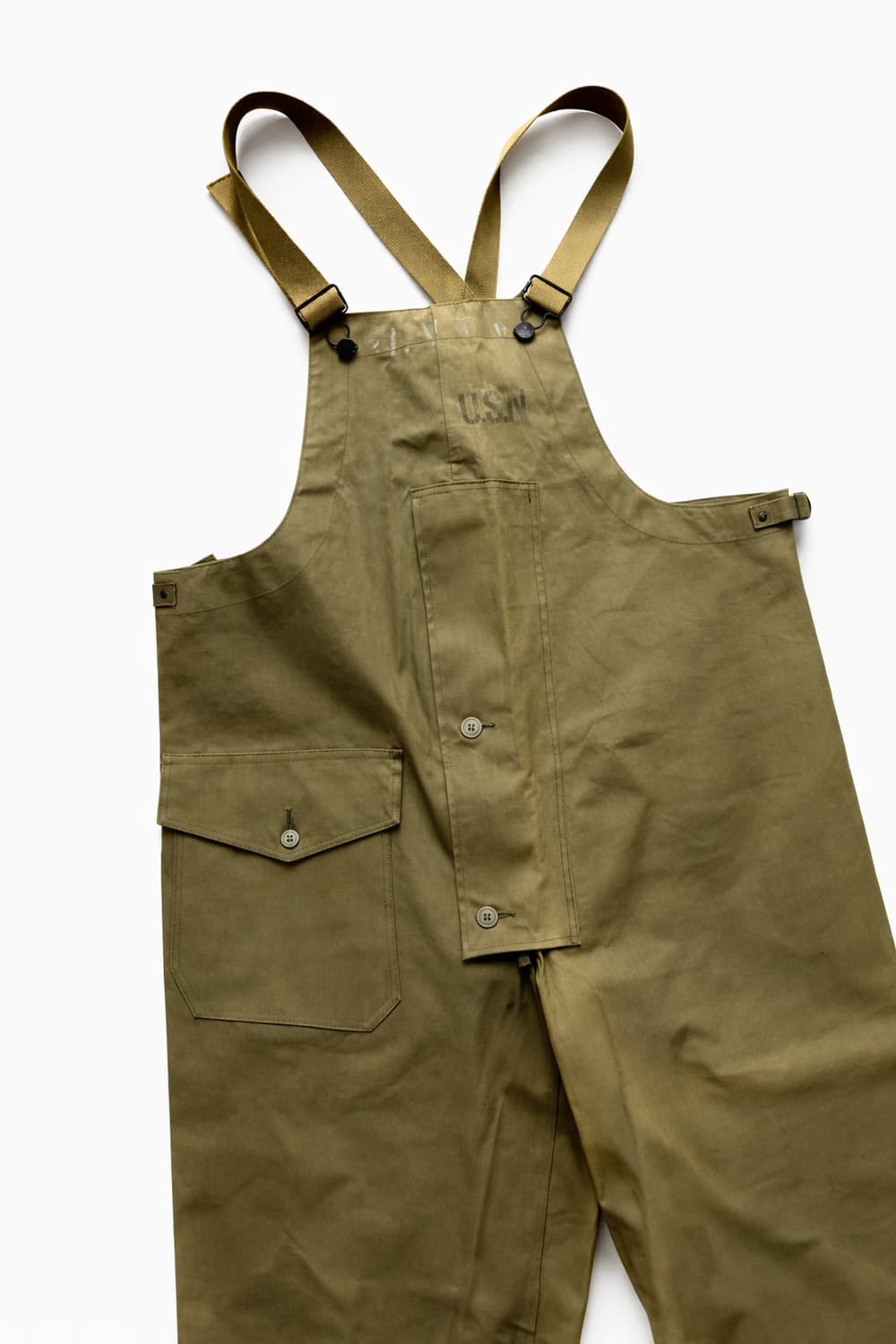40s US NAVY Wet Weather 오버롤 S 데드스탁 상품이미지3
