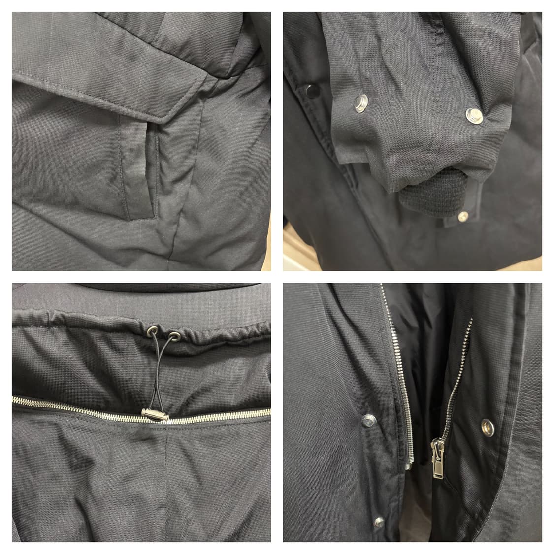 시스템옴므 오버숄더후드 구스다운 패딩/100/블랙 상품이미지5