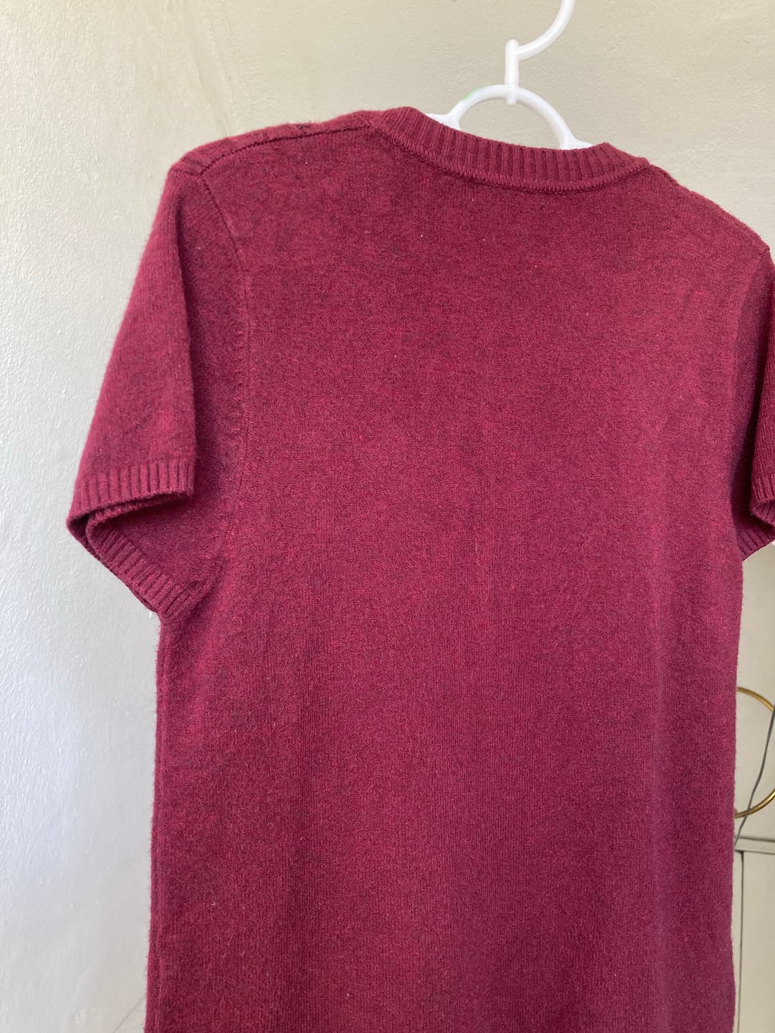 버건디 울 믹스 꽈배기 가디건 상품이미지6