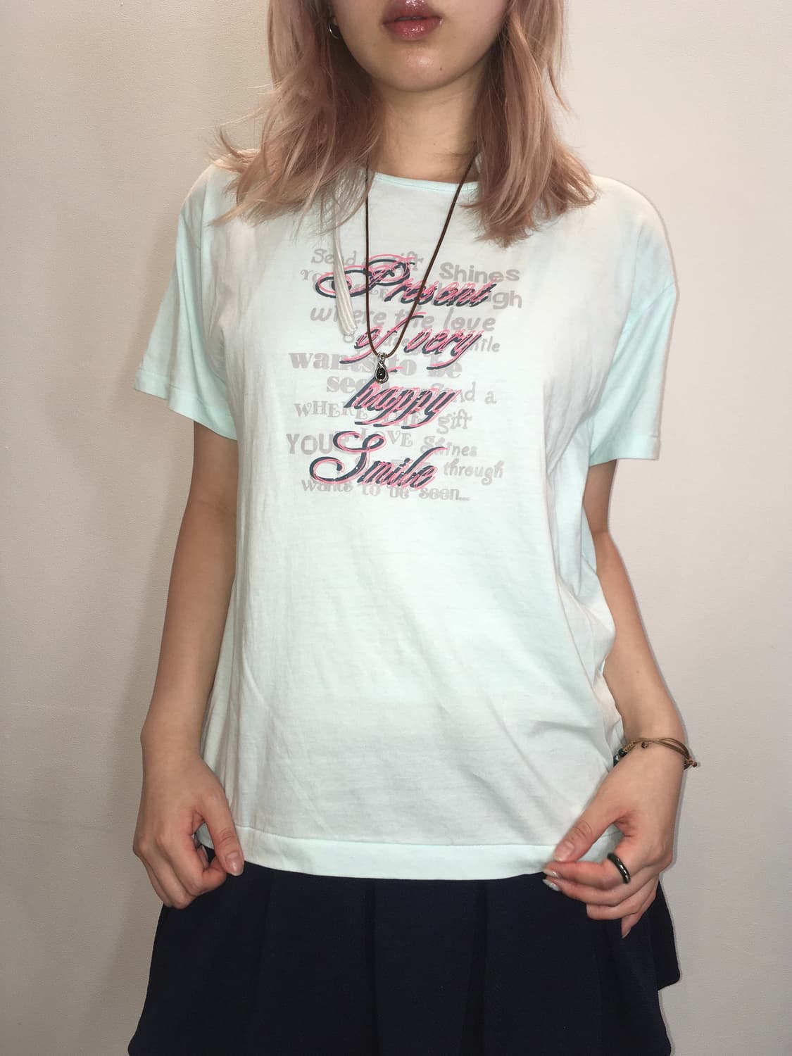 jpn vintage skyblue princess printing t  상품이미지1