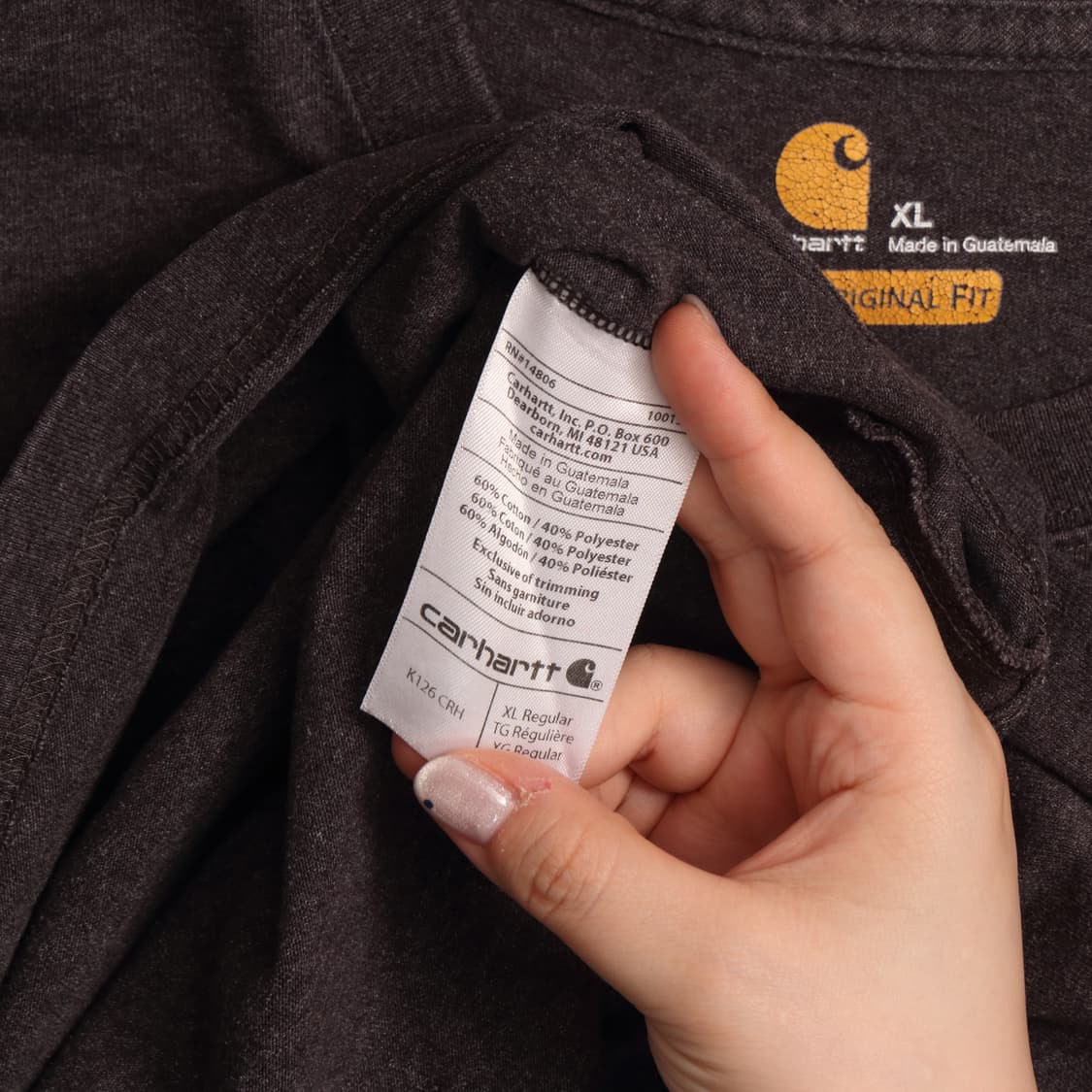 칼하트 포켓로고 롱슬리브 A1318 상품이미지4