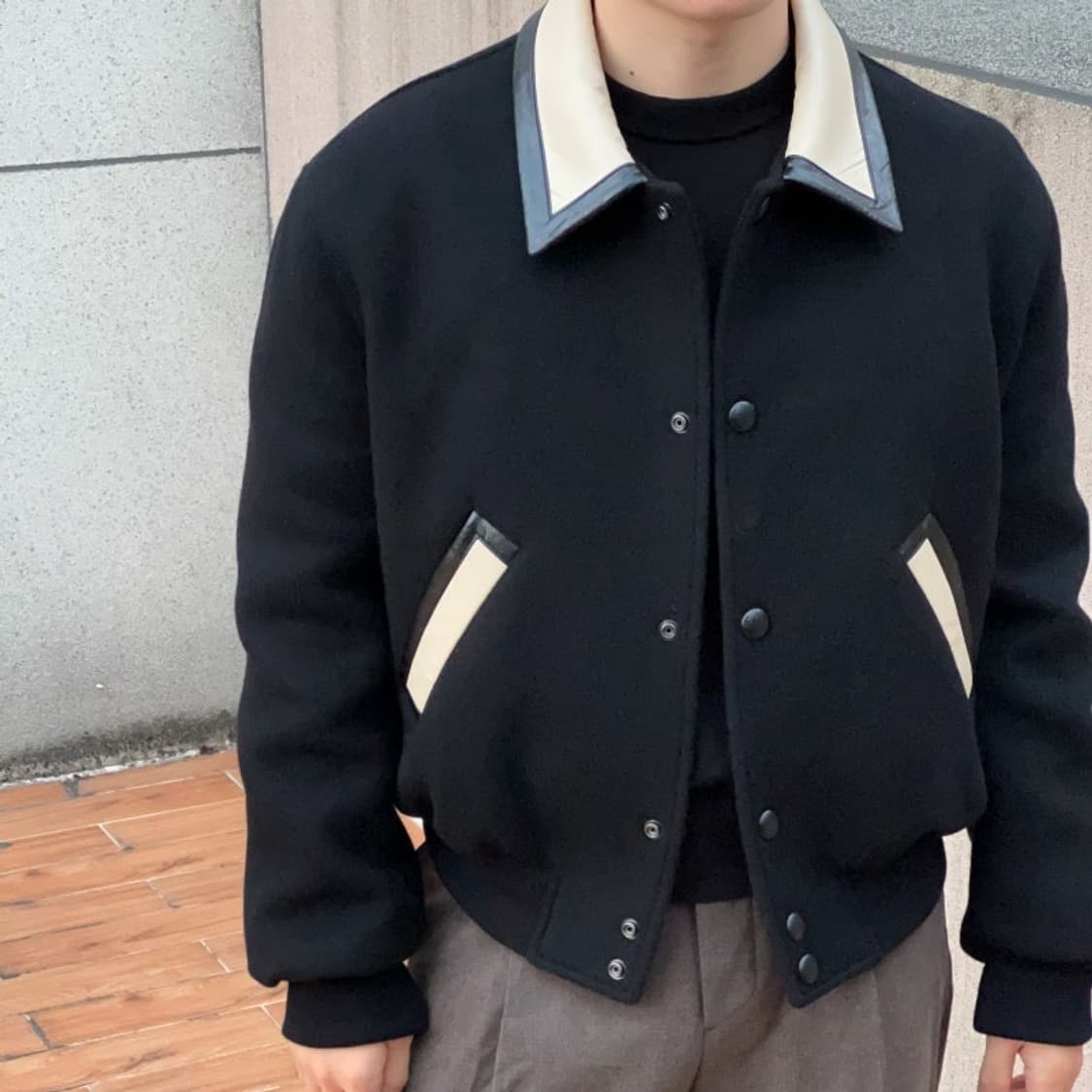 [M] 렉토 22FW 스타디움 바시티 울 카라 자켓 상품이미지8