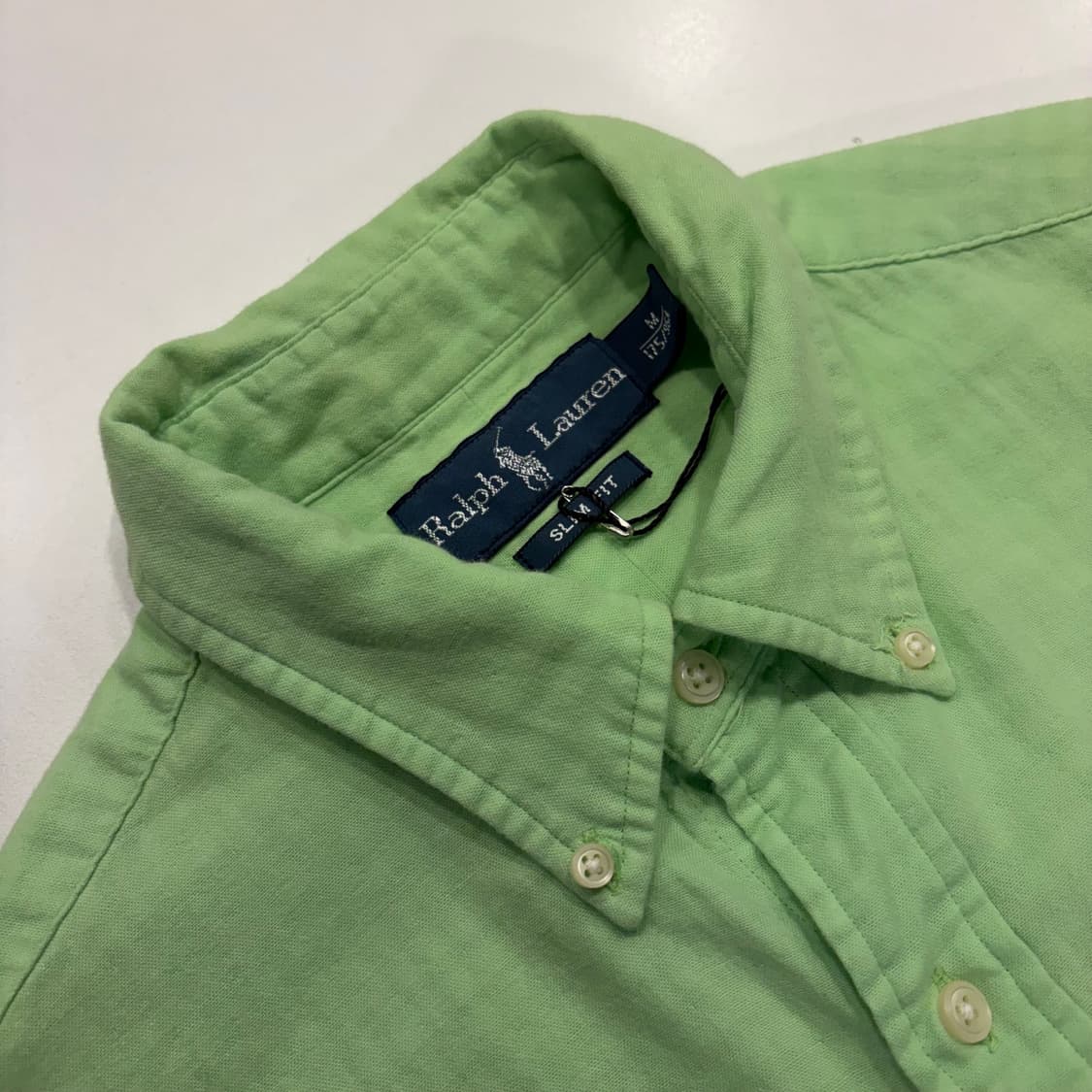 [M] 폴로 랄프로렌 긴팔 셔츠 연두색 C31 상품이미지4