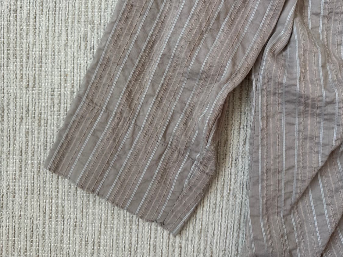 일본브랜드 노아게(noa-ge) 셔링 스트라이프 셔츠 상품이미지3