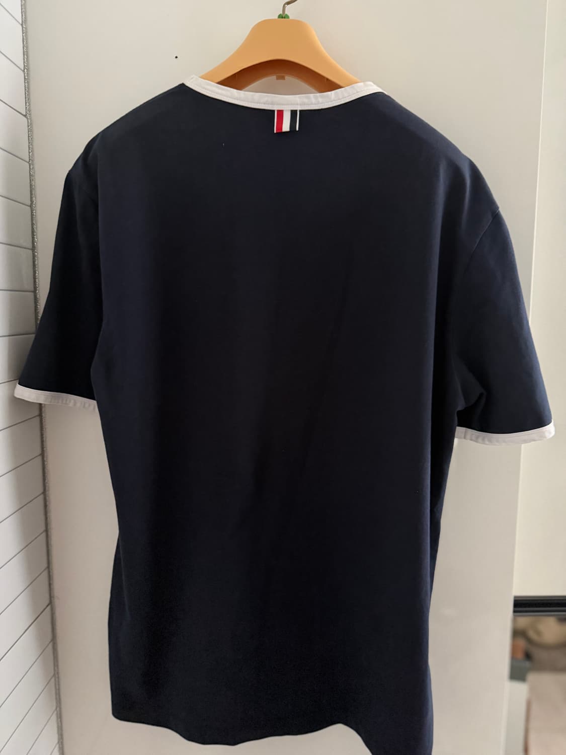 톰브라운 네이비 링거 반팔 티셔츠 급처 상품이미지2