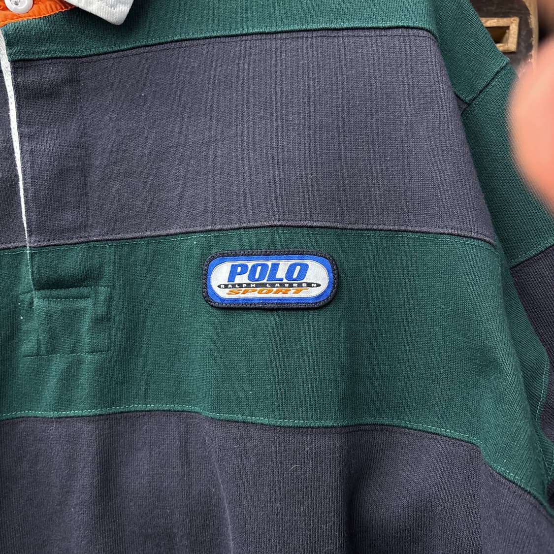 90s 폴로 스포츠 스트라이프 나일론 라이닝 럭비셔츠  N930 상품이미지7