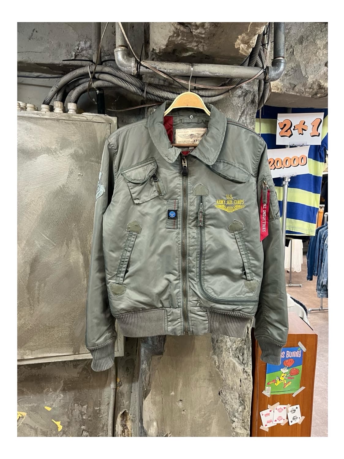 엑스톤즈 항공 점퍼 카키 XL #csz3822 상품이미지1