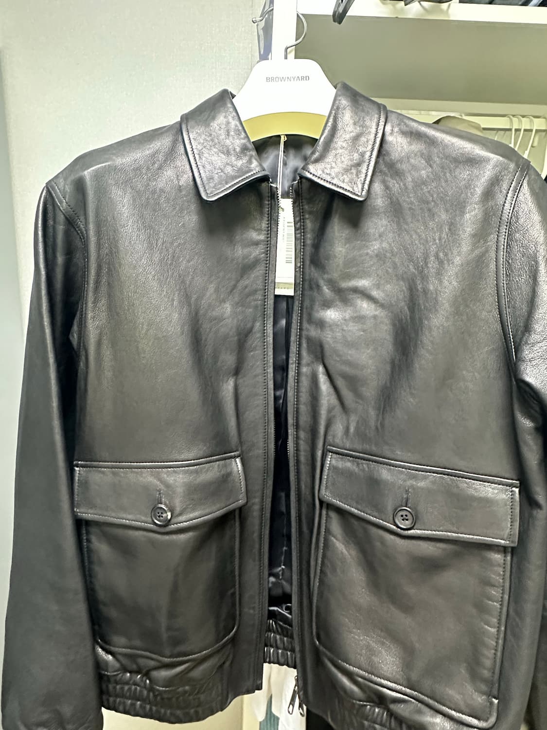 브라운야드 A-2 레더자켓 블랙(3) 상품이미지1