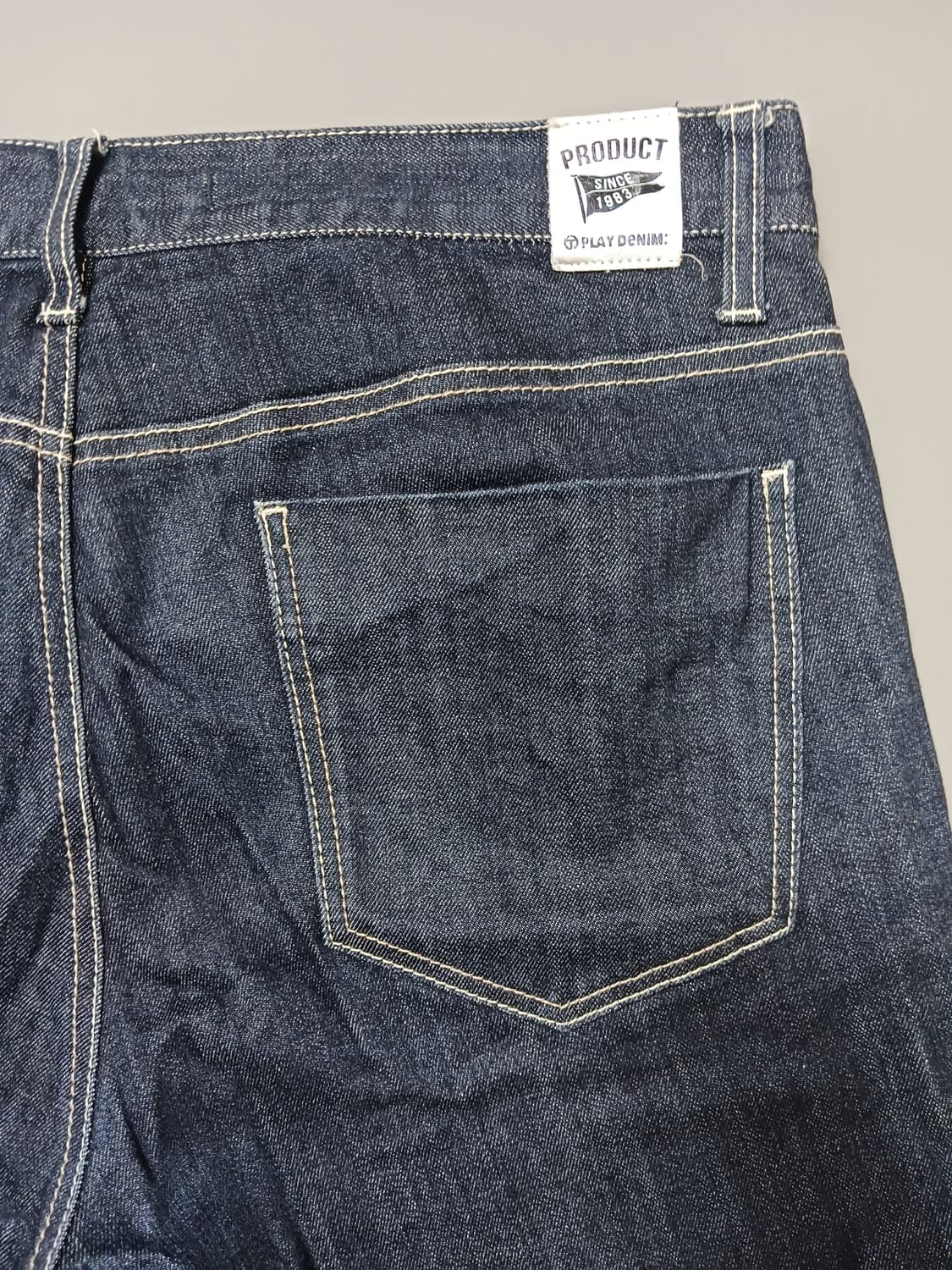 [34] 티비제이 진청 생지 슬림 테이퍼드진 청바지 상품이미지9