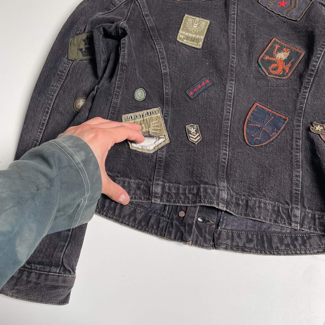 Armani jeans 패치워크 데님 자켓 (italy)   상품이미지5