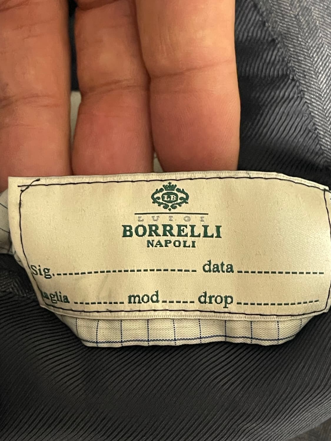 루이지 보렐리(Luigi Borrelli) 그레이 헤링본 패턴 자켓54 상품이미지8