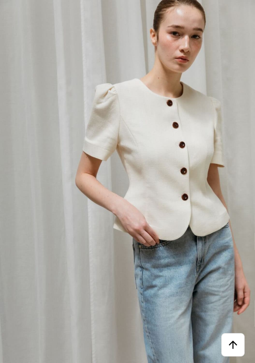 피버 Puff Sleeve Short Jacket_ivory 상품이미지6