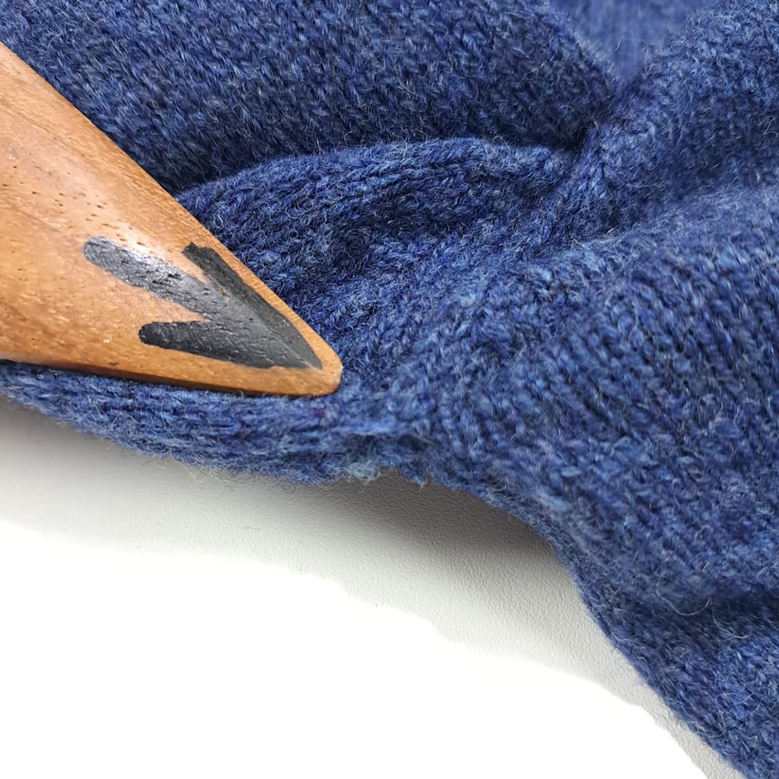 CN943 L 엘엘빈 아쿠아블루 램스울 V넥 긴팔 니트 스웨터 상품이미지7