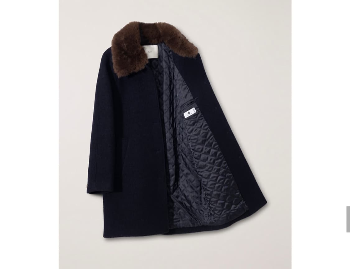 25FW 던스트 부클 울 하프코트 네이비 상품이미지6