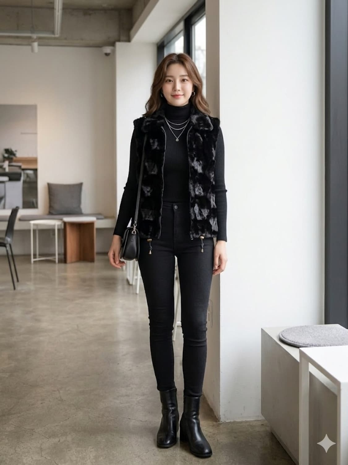 이상봉 (Lie sang bong) 블랙 블록 퍼 베스트 상품이미지1