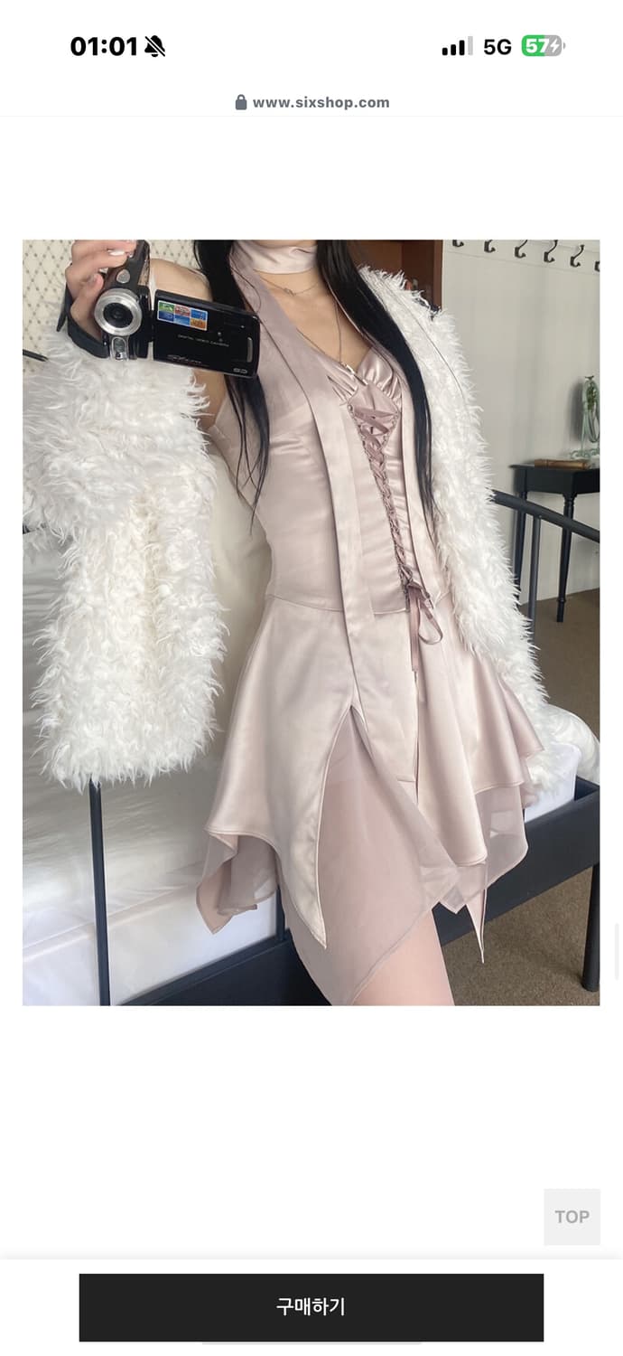 엔젤넘버555 레이스업 드레스 상품이미지3