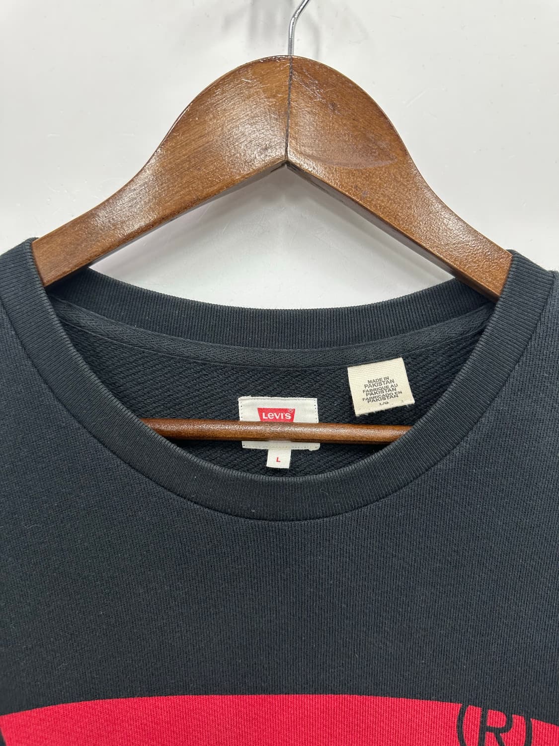 리바이스 블랙 코튼 맨투맨  상품이미지2