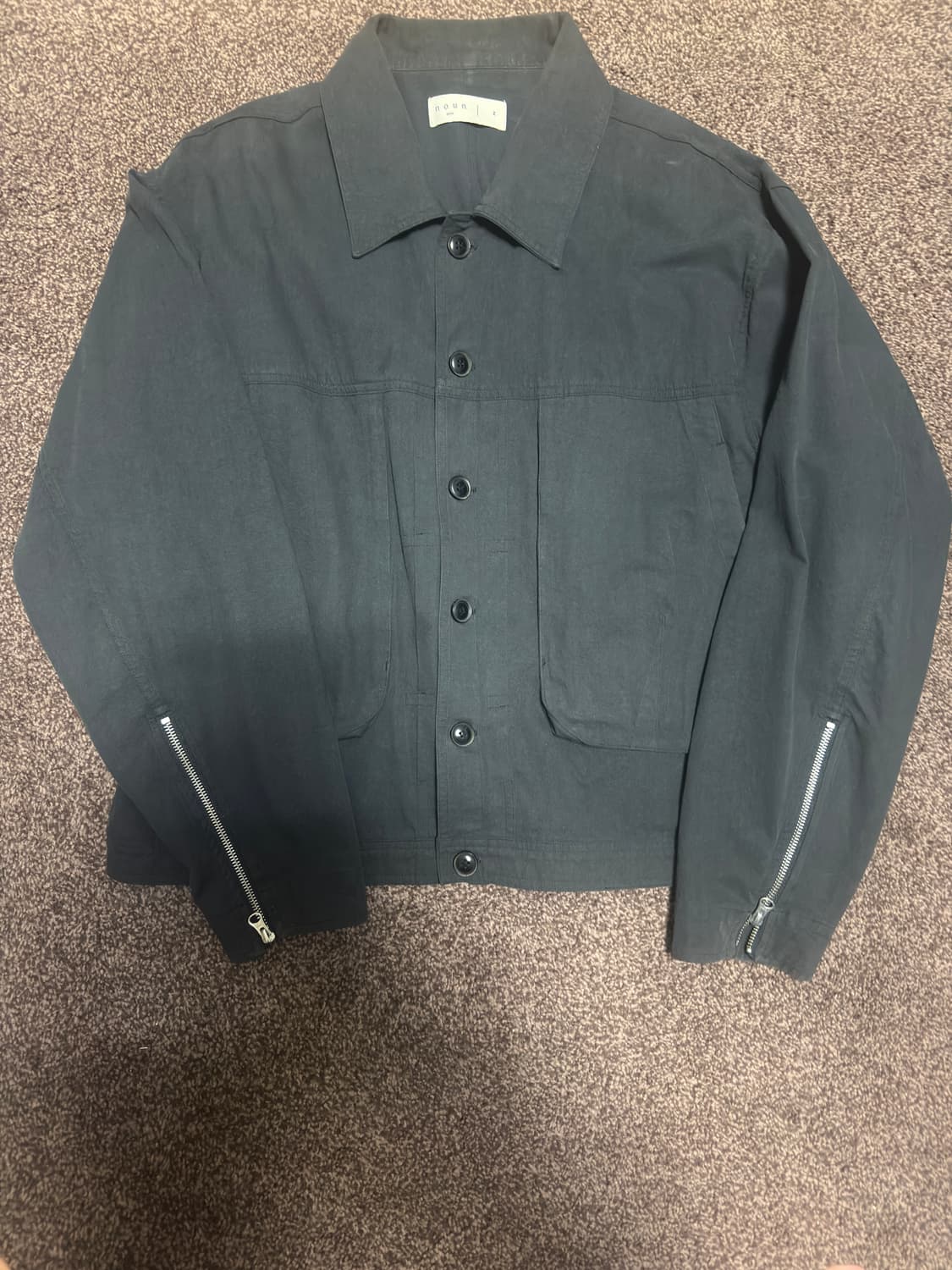 노운 워시드 트러커 자켓 블랙 2 상품이미지1