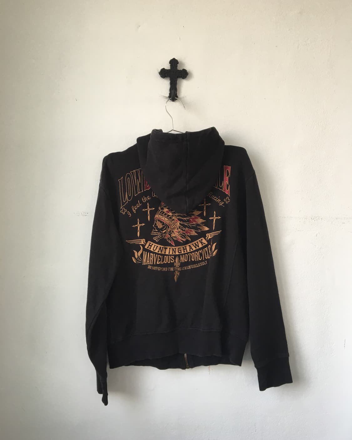 Back needle works point hood zip up 상품이미지1