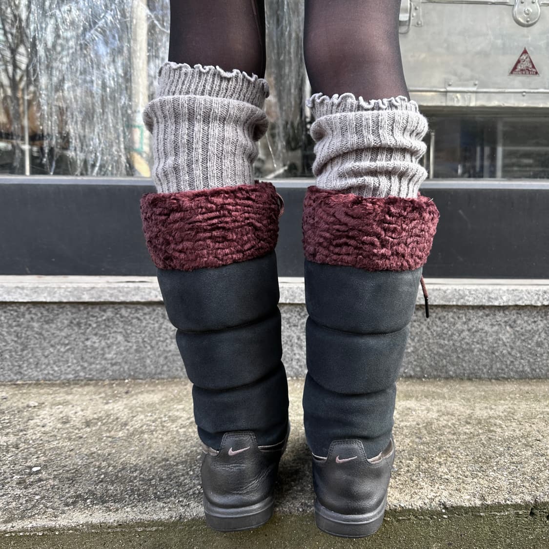 00s 나이키 가죽 & 스웨이드 니하이 부츠 상품이미지9