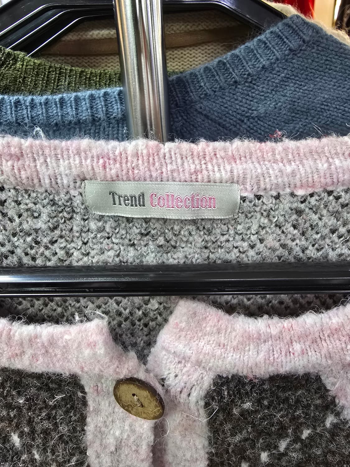 트렌드콜렉션 다이아몬드 패턴 숏 가디건 (1348) 상품이미지3