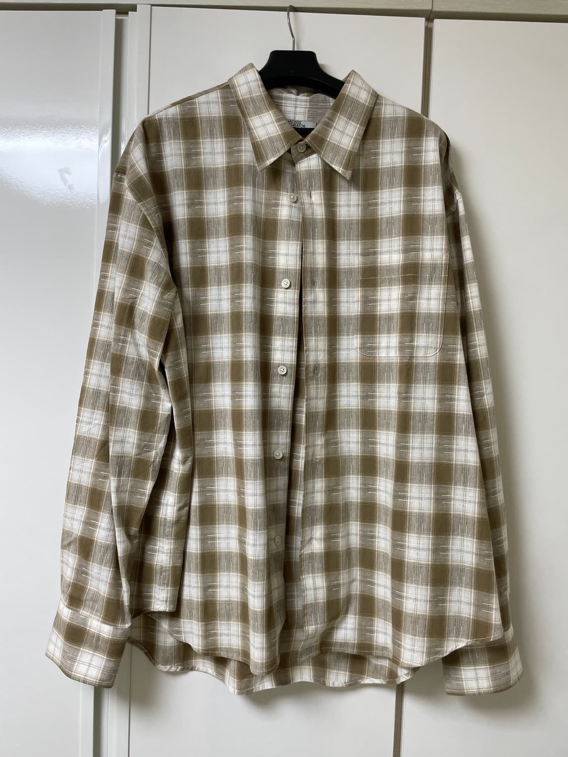 마티스더큐레이터 옴브레 체크셔츠 모카 m 상품이미지1