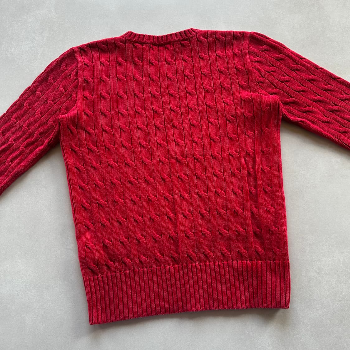 [XS]폴로 랄프로렌 꽈배기 니트 스웨터 레드 상품이미지6