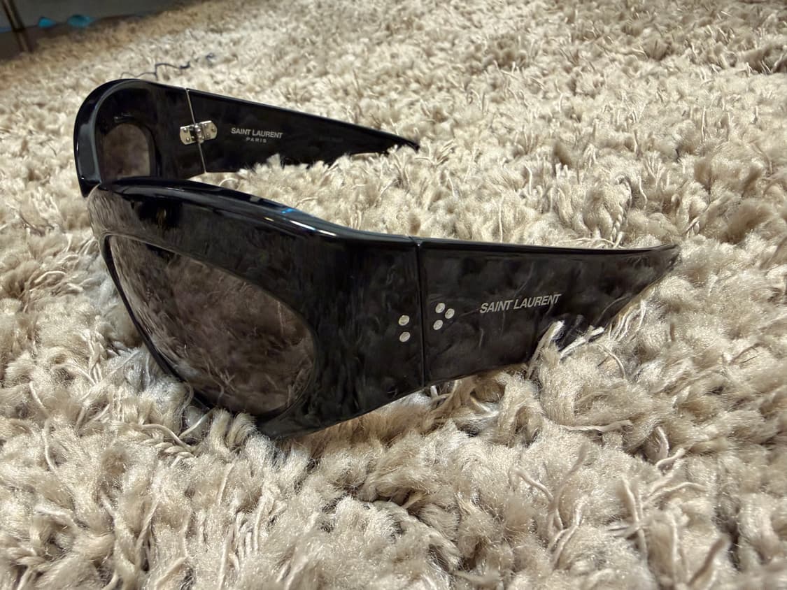 생로랑 와이드 선글라스 블랙 상품이미지2