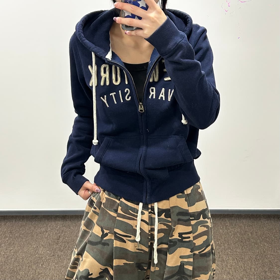 Who.A.U 후아유 뉴욕 네이비 후드집업 상품이미지1