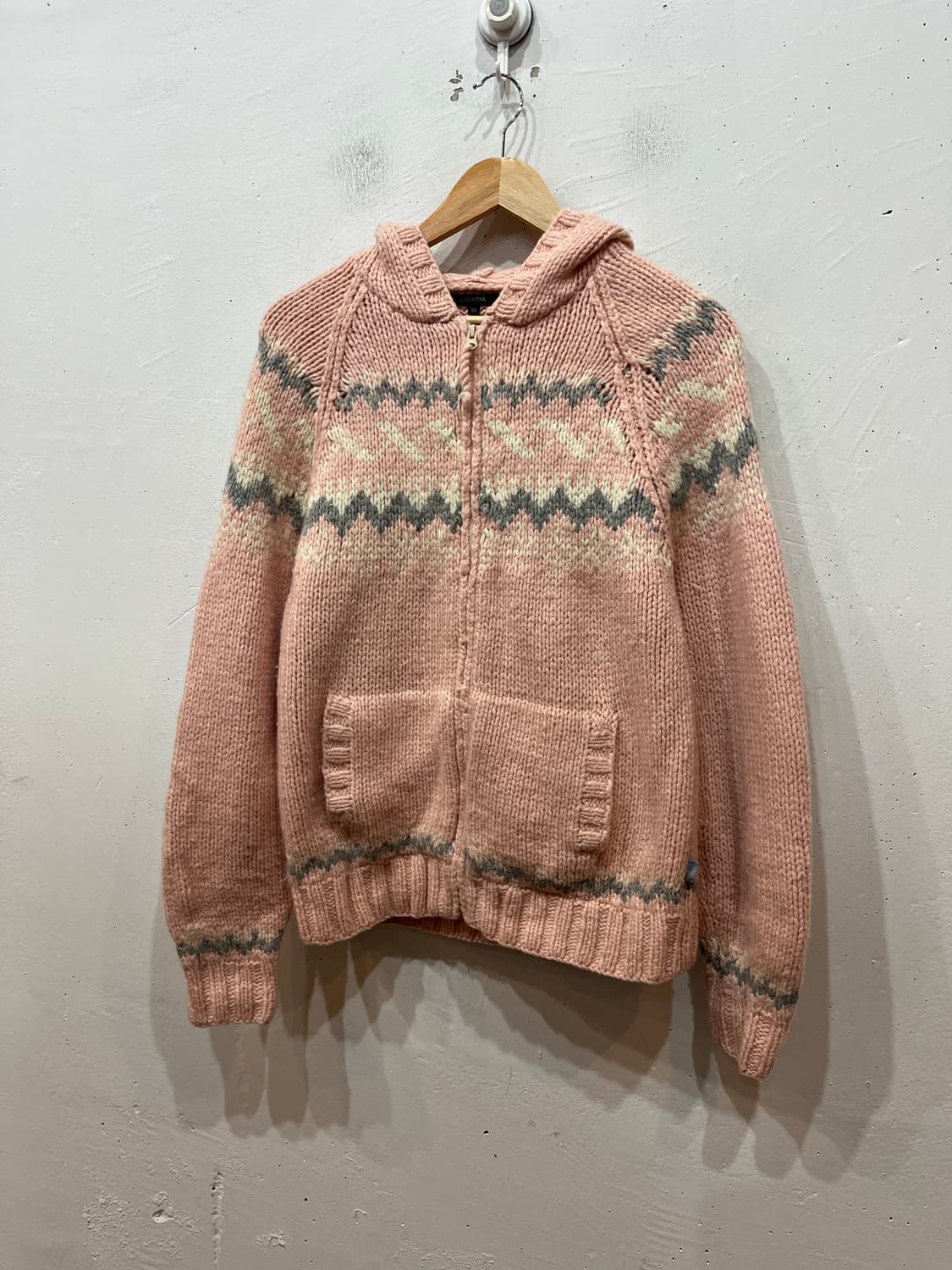 CRENCIA 노르딕 울 후디 니트집업  상품이미지1