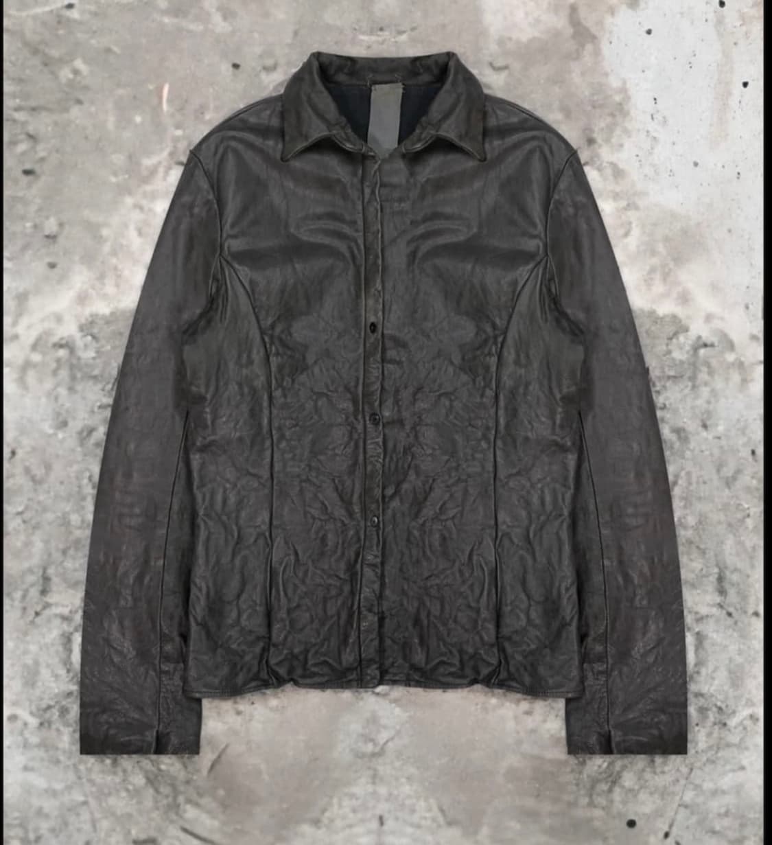 Carpe diem 드레이프 레더 셔츠 상품이미지2