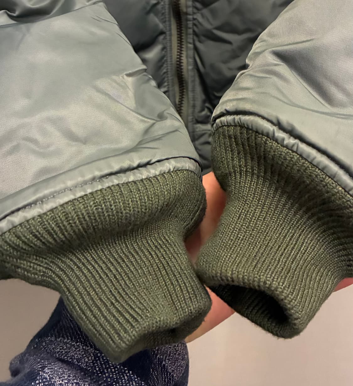 (M/95)YMCLKY USAF 울파일 MA-1 플라이트 항공자켓 복각 상품이미지6