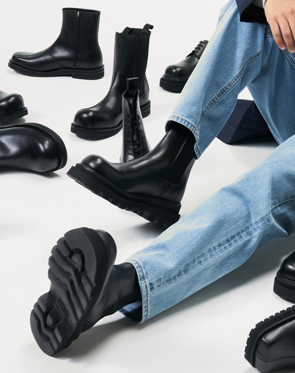 피렌체 아뜨리에 / 더블 레이어드솔 첼시부츠 (250-260) 키높이 6 상품이미지5