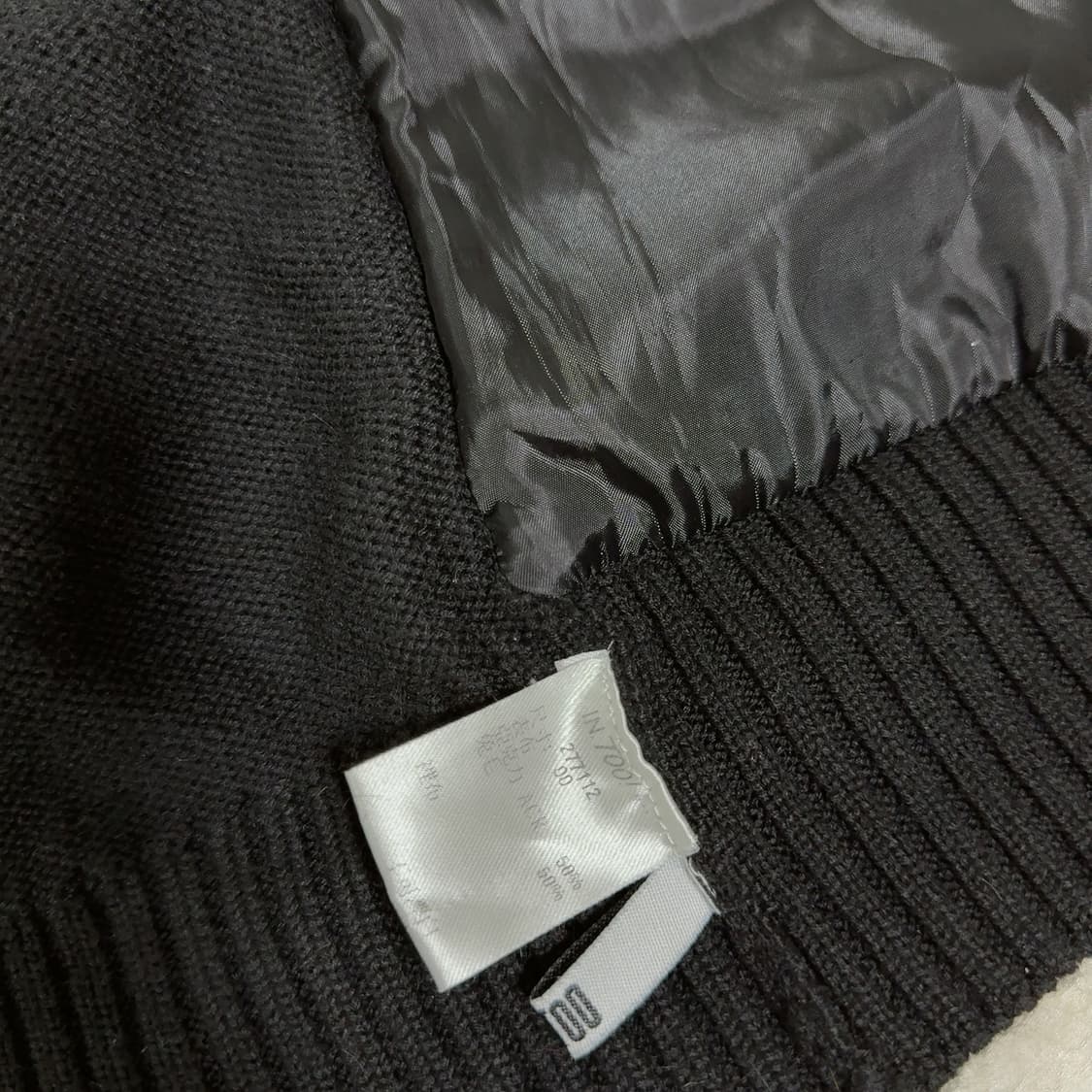 빈티지 홍콩 INTOO 양두지퍼 자수 토끼털 니트자켓 상품이미지6