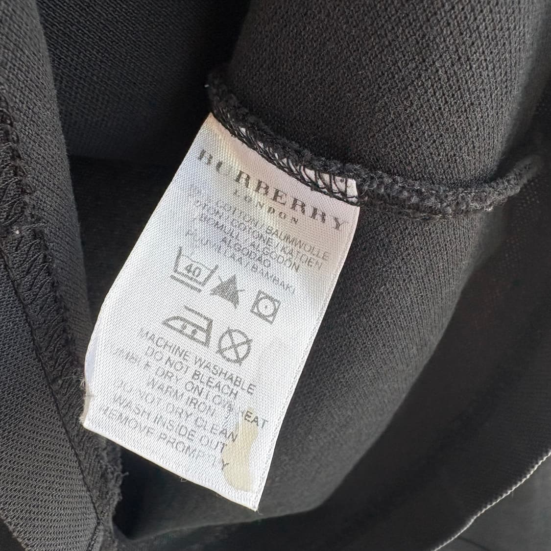 버버리 네이비 카라 긴팔티  상품이미지6