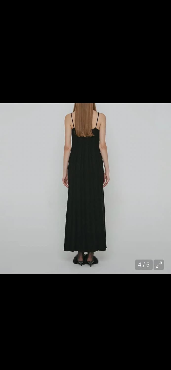 로우타이드 - CABLE KNIT DRESS [BLACK] 니트 롱원피스 상품이미지2