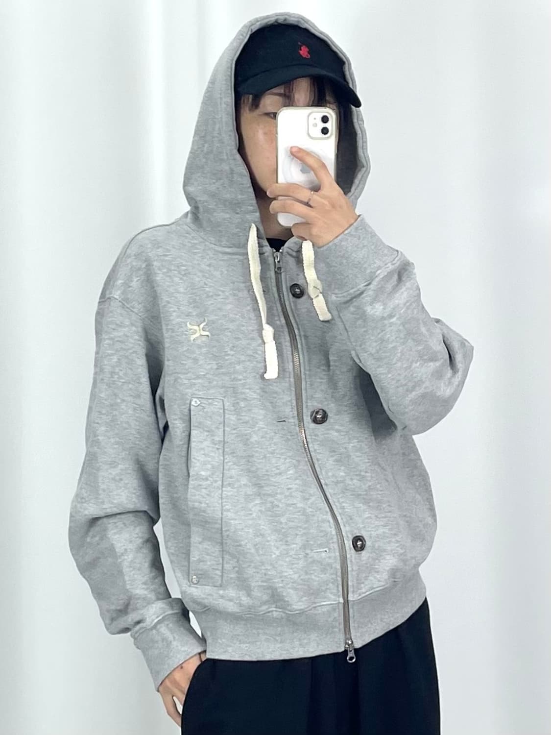 [2XL]세터 그레이 후드집업  상품이미지3