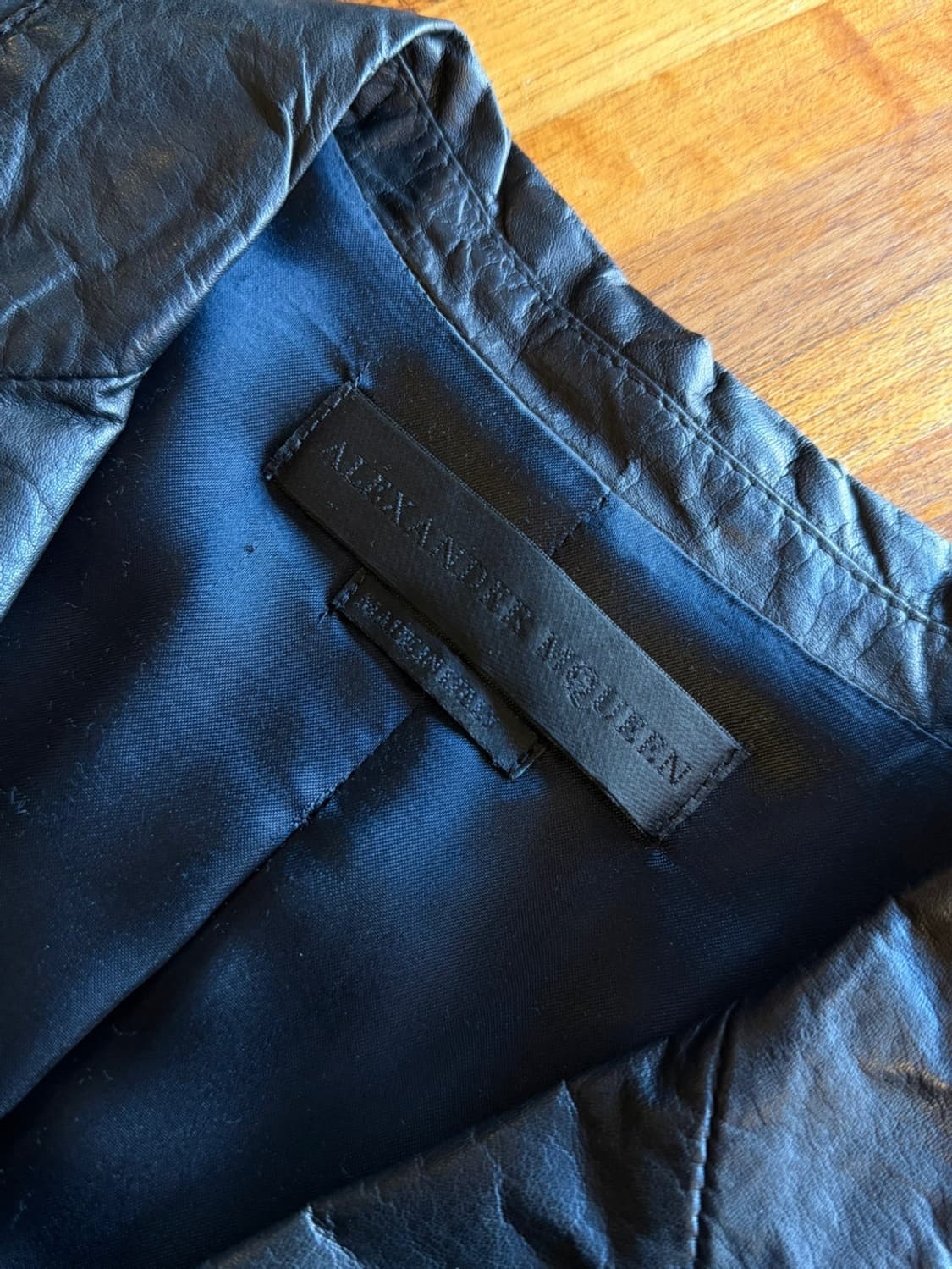 알렉산더 맥퀸 램스킨 레더 테일러드 자켓 100 상품이미지7