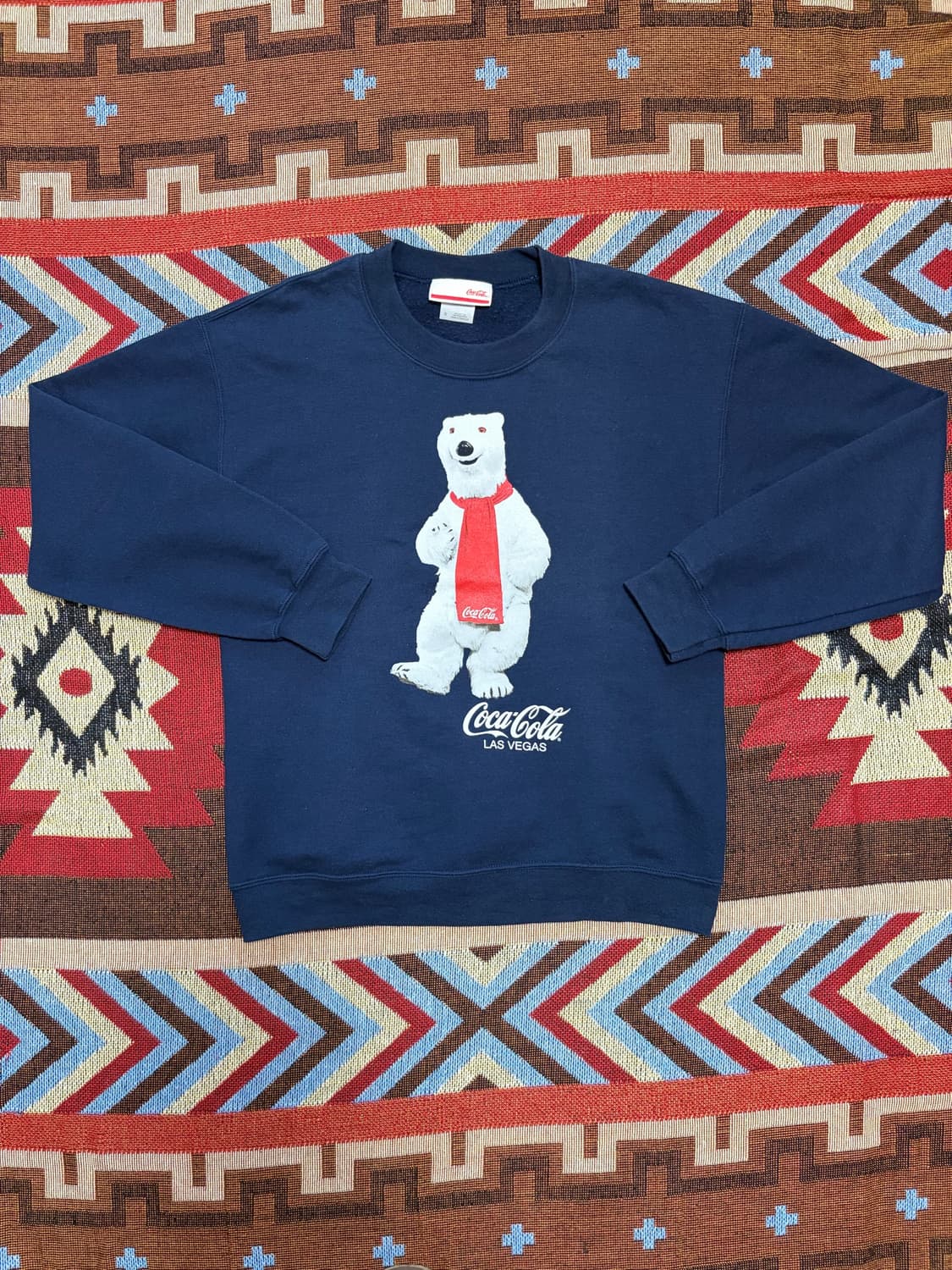 S) 90s Coca cola 폴라베어 프린팅 맨투맨 상품이미지1