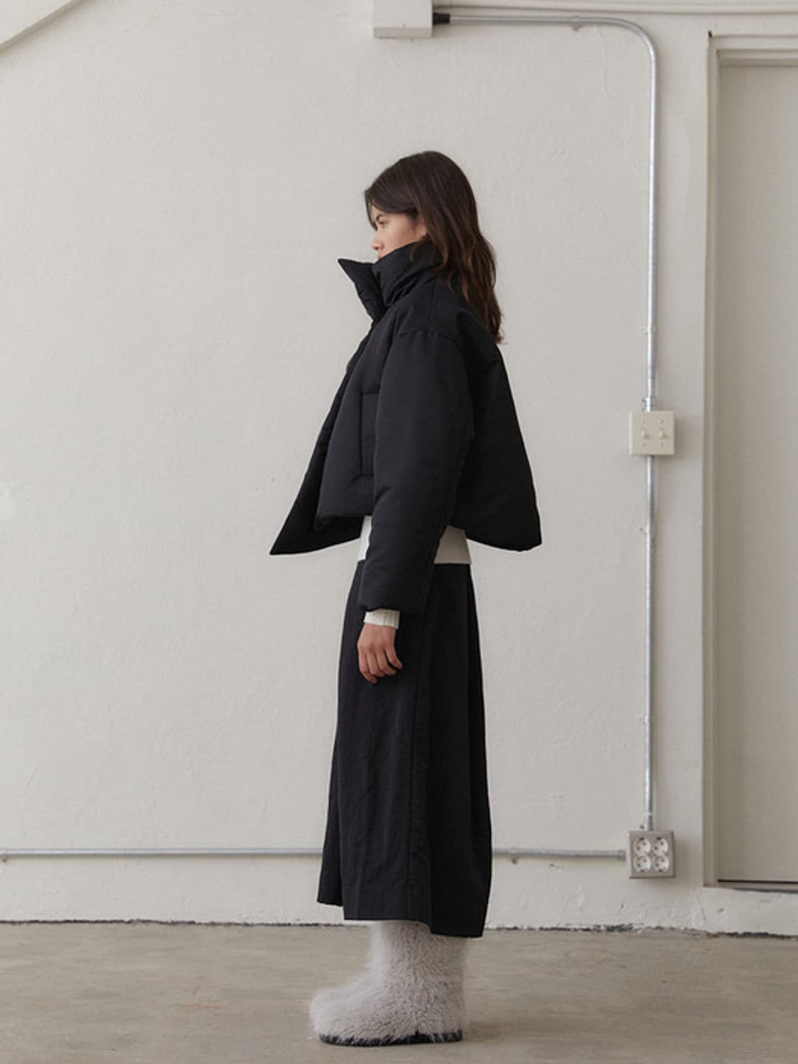 에핑글러 랩 숏패딩 WRAPPED SHORT PADDING 페블블랙 상품이미지4