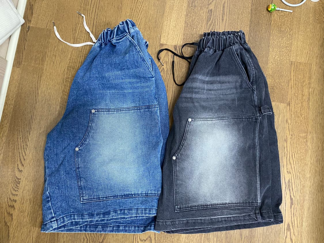 더블니 데님 버뮤다 팬츠 상품이미지1