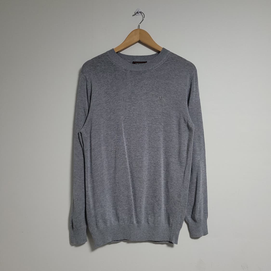 (M) KAPPA 카파 남성 그레이 니트 롱슬리브 매쉬 아크릴 상품이미지1