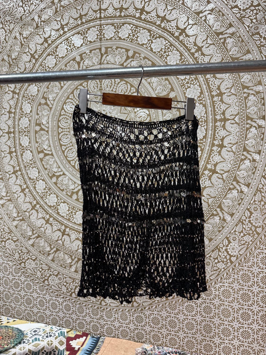 여성 그물 니트 반팔 티 (Z1024)  상품이미지2