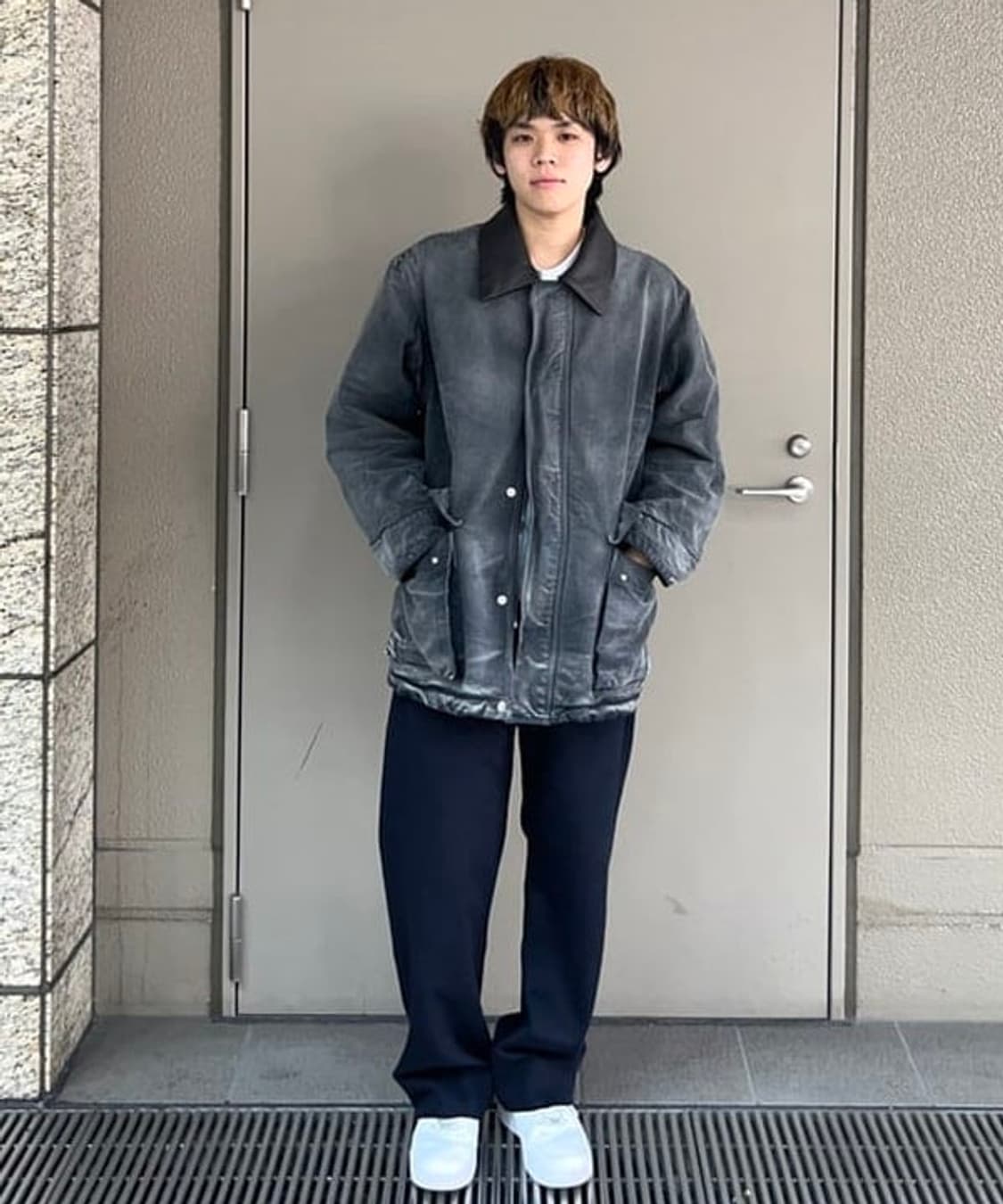 [4] 25AW 오라리 프로덕트 다이드 오가닉 코튼 덕 블루종 블랙 상품이미지8