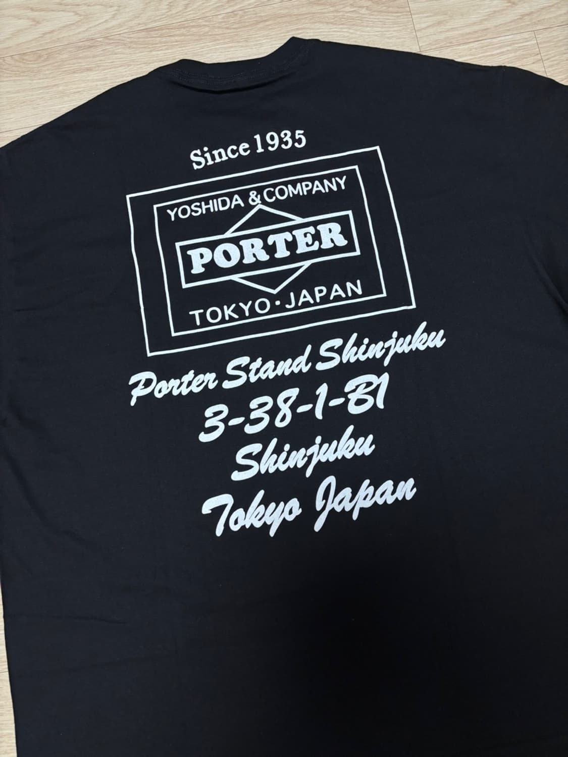 MIN-NANO x PORTER 신주쿠점 오픈기념 수베니어 티셔츠 XXL 상품이미지5