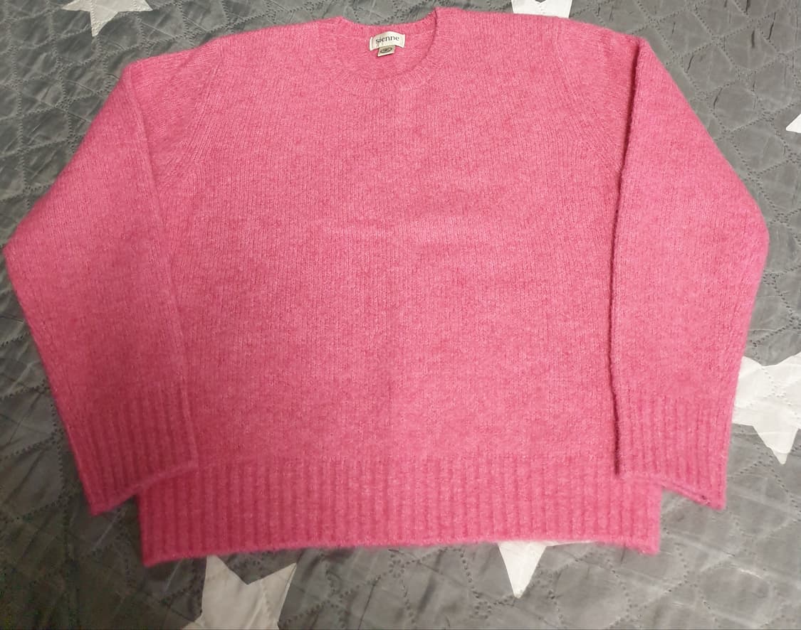 시엔느 알파카 울 니트 스웨터 핑크 (S) 상품이미지3