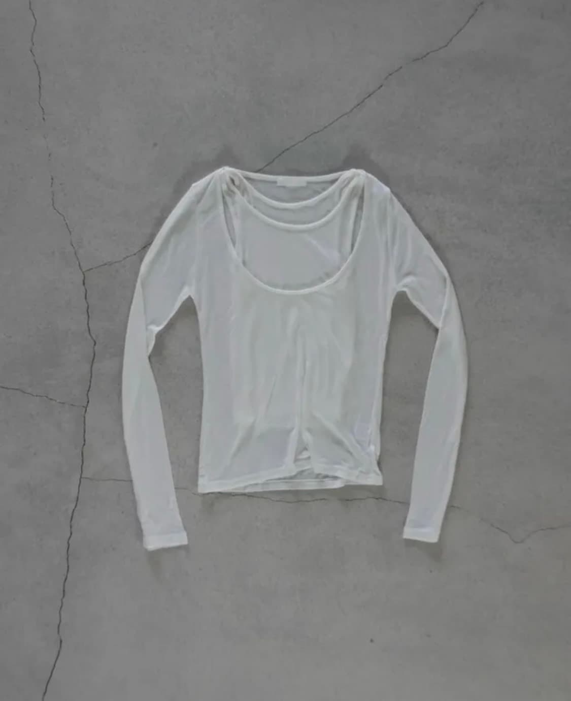 디에이디 layered T-shirt (white) 상품이미지2