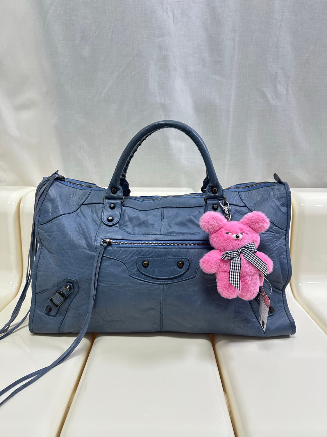 [A 정품] 발렌시아가 시티 모터백 라지 블루 상품이미지8