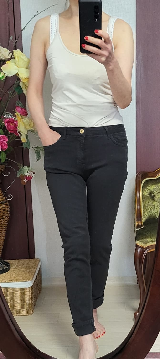 새상 자라 슬림핏 챠콜 스키니진 38 사쥬 상품이미지8